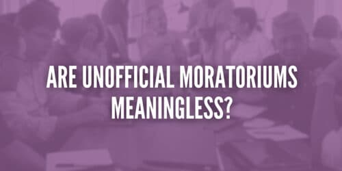 Are unoficial moratoriums meaningless?