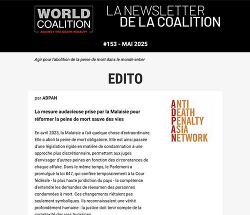 Newsletter Mai 2025