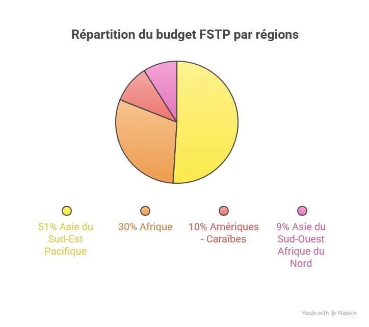 Répartition du budget FSTP par régions